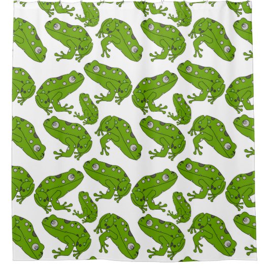 Groene kikker douchegordijn (Voorkant)