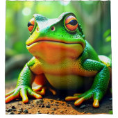 Groene kikker douchegordijn (Voorkant)