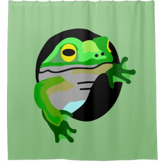 Groene kikker douchegordijn (Voorkant)