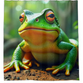 Groene kikker douchegordijn (Voorkant)