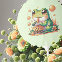 Groene kikker Drink Sinaasappel Boba Ballon