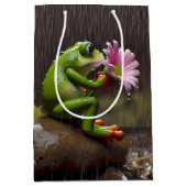 Groene kikker en Daisy Verjaardag Medium Cadeauzakje (Voorkant)