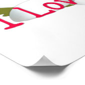 Groene kikker en hart waar ik van hou, afdrukken poster (Hoek)