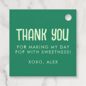 Groene kikker en Sinaasappel Boba Bubble Tea Party Bedankjes Labels (Achterkant)