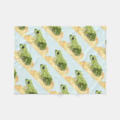 Groene kikker fleece deken (Voorkant (Horizontaal))