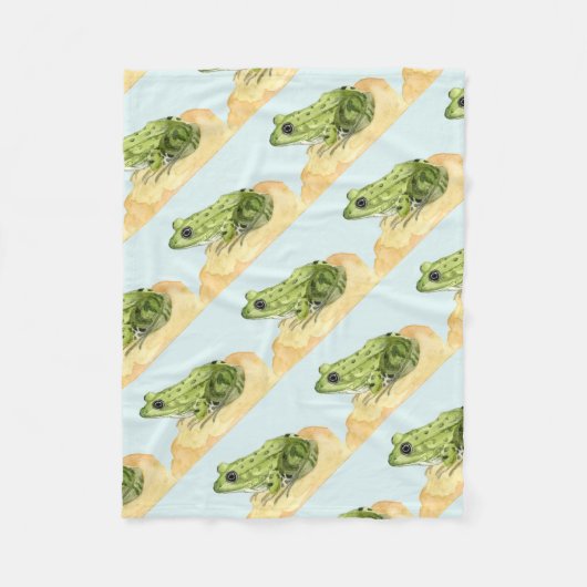 Groene kikker fleece deken (Voorkant)