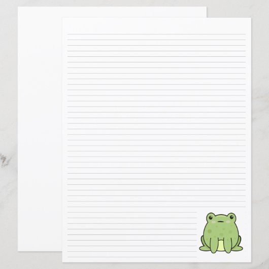 Groene kikker gelinieerd (Voorkant / Achterkant)