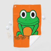 Groene kikker golfhanddoek (Insitu)