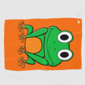 Groene kikker golfhanddoek (Horizontaal)