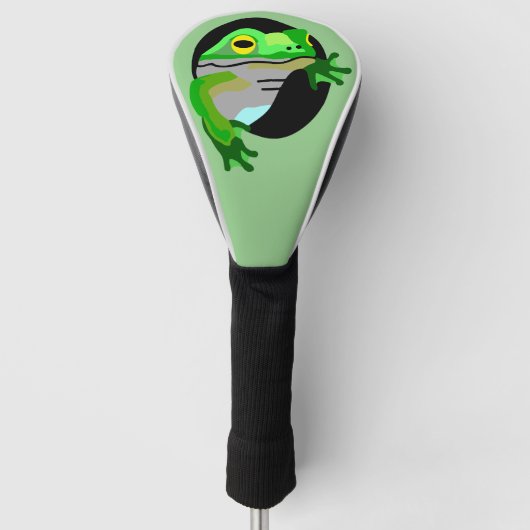 Groene kikker golfheadcover (Voorkant)