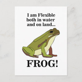 Groene kikker grappig briefkaart