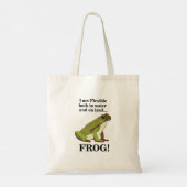Groene kikker grappig tote bag (Achterkant)