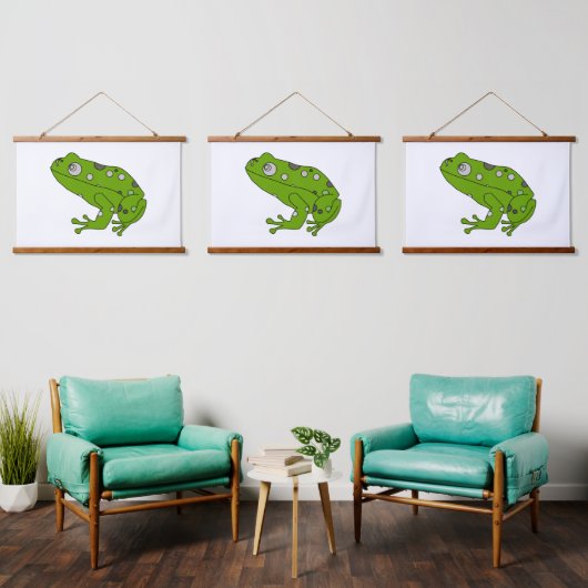 Groene kikker hangend wandkleed (Woonkamer)