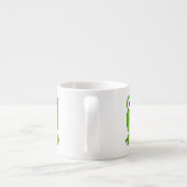 Groene kikker. Het ziet er verwarrend uit. Espresso Kop (Achterkant)