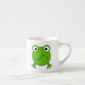 Groene kikker. Het ziet er verwarrend uit. Espresso Kop (Rechts)