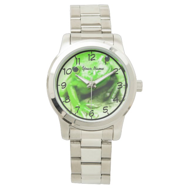 groene kikker horloge (Voorkant)