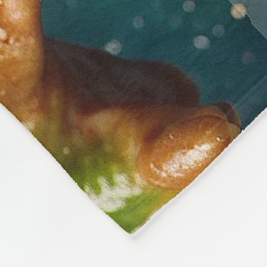 Groene kikker in de ruimte fleece deken (Hoek)