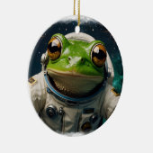 Groene kikker in de ruimte keramisch ornament (Rechts)