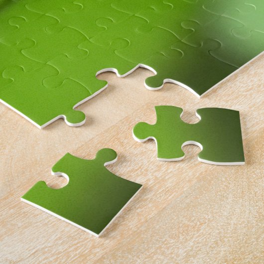 Groene kikker in een vijver met vlinder, Jigzaag P Legpuzzel (Zijkant)