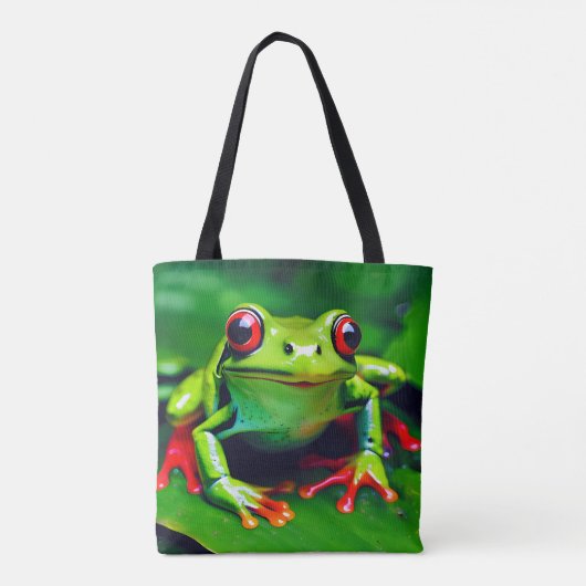 Groene kikker in tropisch Oerwoud Tas (Achterkant)