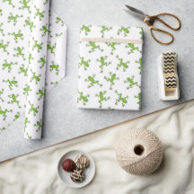 Groene kikker inpakpapier, vijverdier cadeauverpak