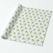Groene kikker inpakpapier, vijverdier cadeauverpak cadeaupapier (Uitgerold)