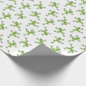 Groene kikker inpakpapier, vijverdier cadeauverpak cadeaupapier (Hoek)