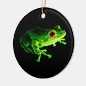 Groene kikker keramisch ornament (Links)