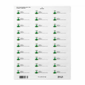 Groene kikker - Kikker Krijg Over It Etiket (Full Sheet)