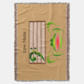 Groene kikker lage noot deken (Voorkant Verticaal)