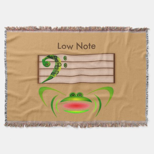 Groene kikker lage noot deken (Voorkant)