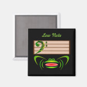 Groene kikker lage noot magneet (Voorkant / Achterkant)