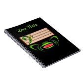 Groene kikker lage noot notitieboek (Rechterzijde)