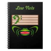 Groene kikker lage noot notitieboek (Voorkant)