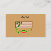 Groene kikker lage noot visitekaartje (Voorkant)