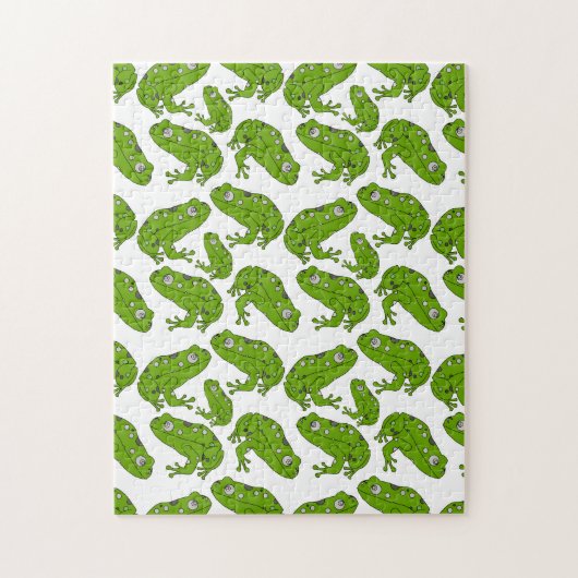 Groene kikker legpuzzel (Verticaal)