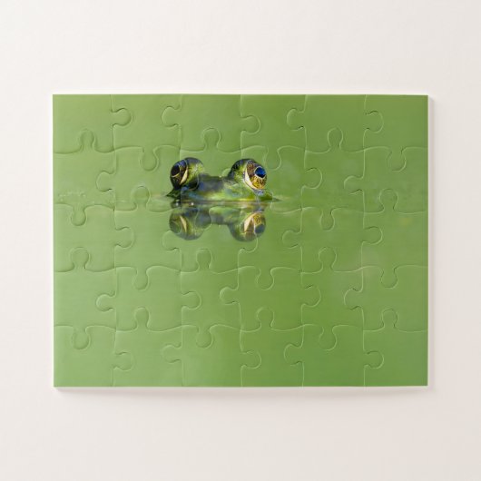 Groene kikker legpuzzel (Horizontaal)