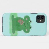 groene kikker met bloemen Case-Mate iPhone case (Achterkant (horizontaal))