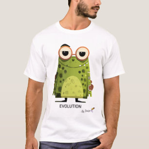 Groene kikker met bril EVOLUTIE - door ontwerp T-shirt