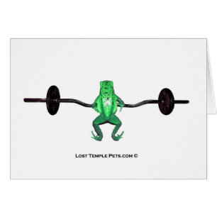 groene kikker met gewicht