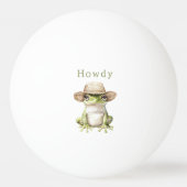 Groene kikker met hoed pingpongbal (Voorkant)