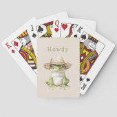 Groene kikker met hoed pokerkaarten (Achterkant)