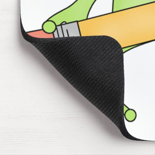 Groene kikker met potlood muismat (Hoek)