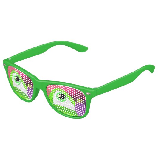 Groene kikker ogen kinder zonnebril (Gekanteld)
