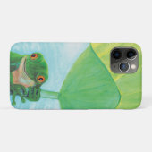 Groene kikker onder Lily Pad Case-Mate iPhone Case (Achterkant (horizontaal))