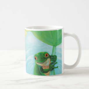Groene kikker onder Lily Pad Koffiemok