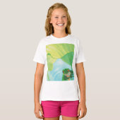 Groene kikker onder Lily Pad T-shirt (Voorkant volledig)