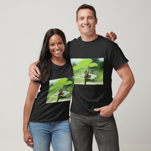 Groene kikker op blad Natuur T-shirt (Unisex)