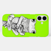 Groene kikker op een Hoesje - Kunst van Skye Ryan- (Achterkant (horizontaal))