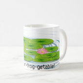 Groene kikker op leliepad koffiemok (Voorkant rechts)